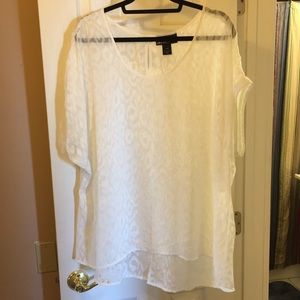White sheer blouse, like new